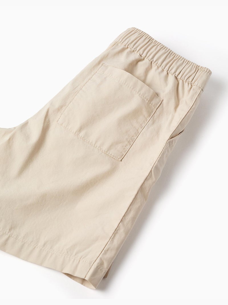 Pantaloncini chino midi in popeline Beige chiaro - Kiabi