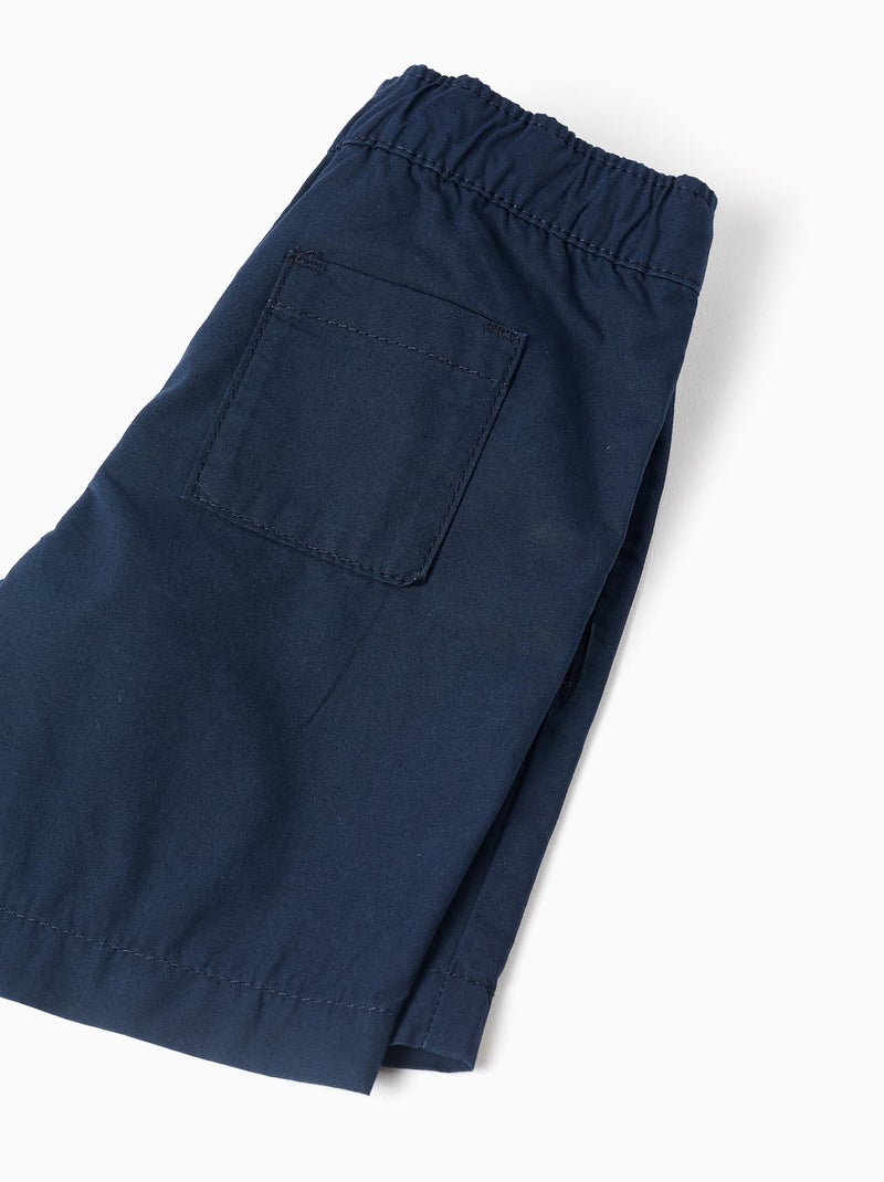 Pantaloncini chino midi in popeline Blu scuro - Kiabi