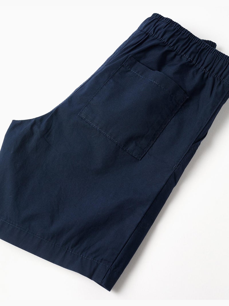 Pantaloncini chino midi in popeline Blu scuro - Kiabi