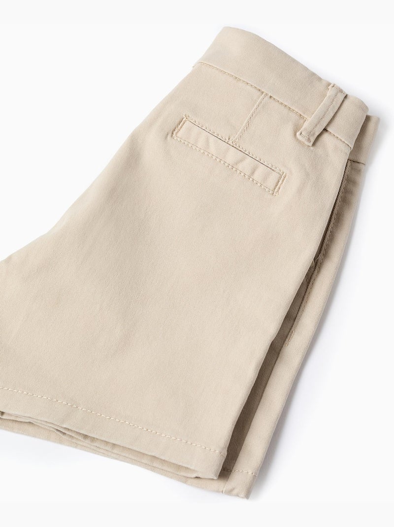 Pantaloncini chino midi in twill con tasche Beige chiaro - Kiabi