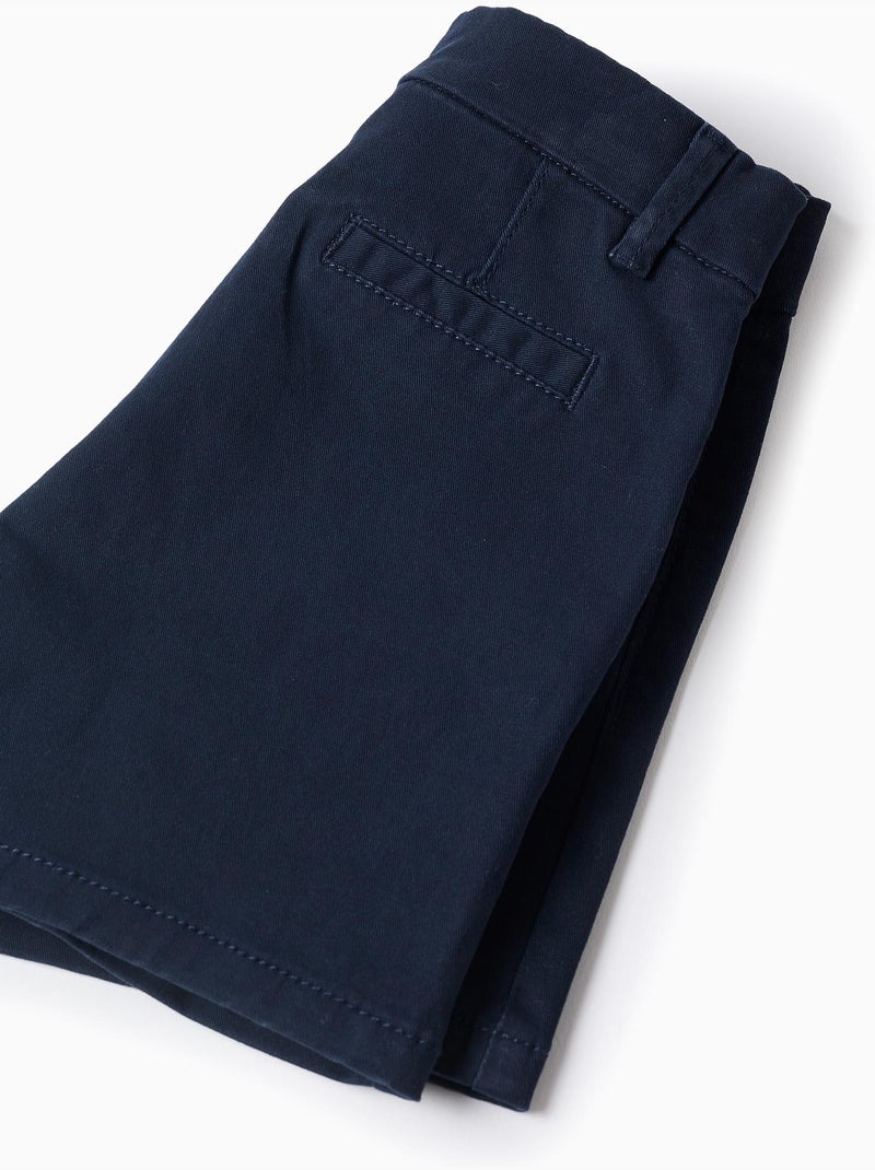 Pantaloncini chino midi in twill con tasche Blu scuro - Kiabi