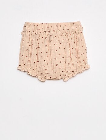 Pantaloncini con vita elasticizzata e cintura da annodare