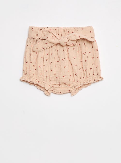 Pantaloncini con vita elasticizzata e cintura da annodare - Kiabi