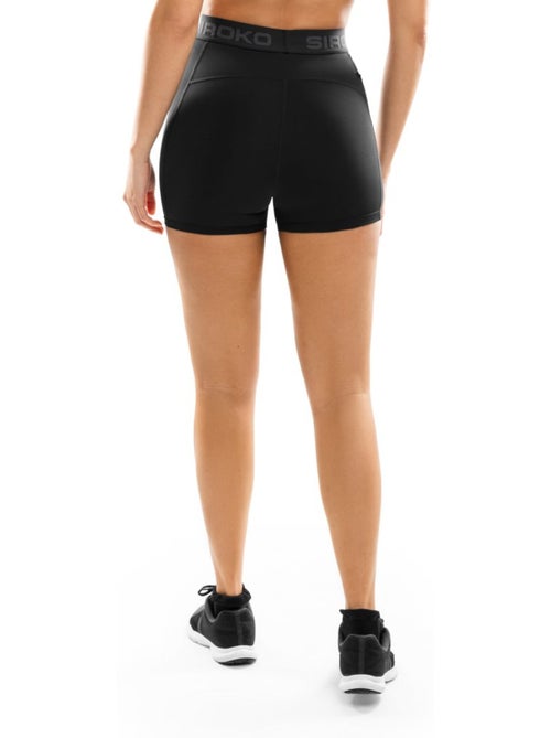 Pantaloncini corti aderenti da allenamento da donna fitness donna courage - Kiabi Pantaloncini corti aderenti da allenamento da donna fitness donna courage - Kiabi