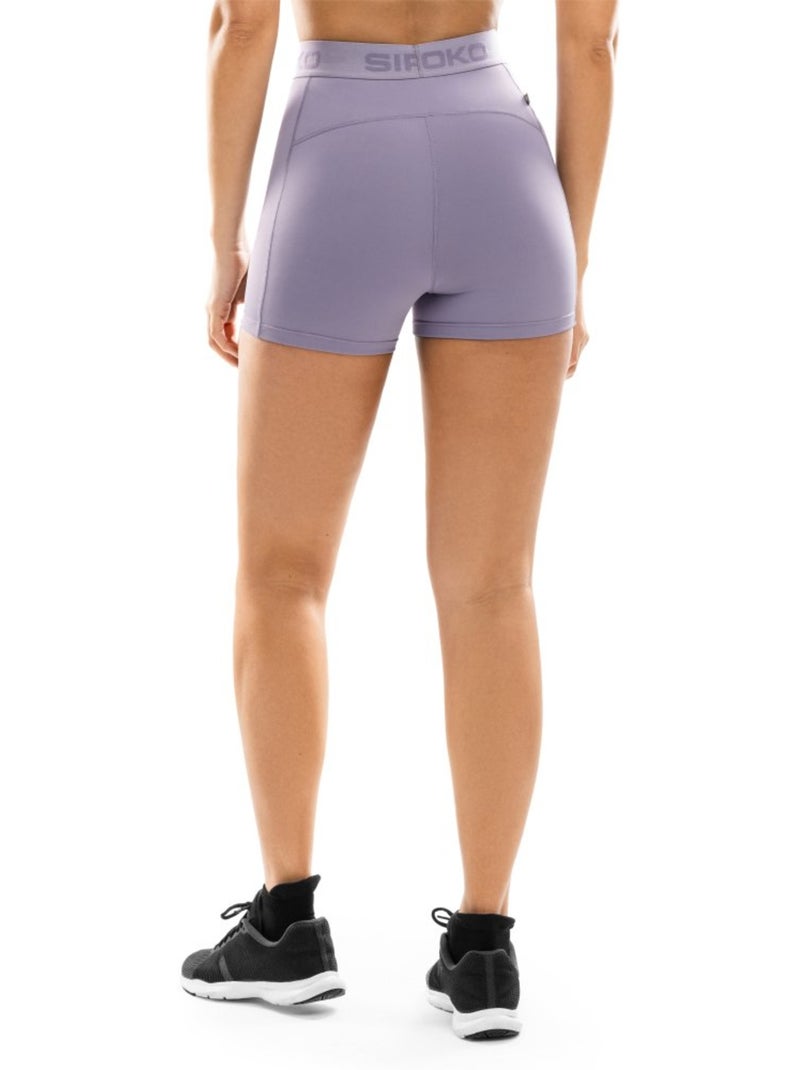 Pantaloncini corti aderenti da allenamento da donna fitness donna eyre Viola - Kiabi