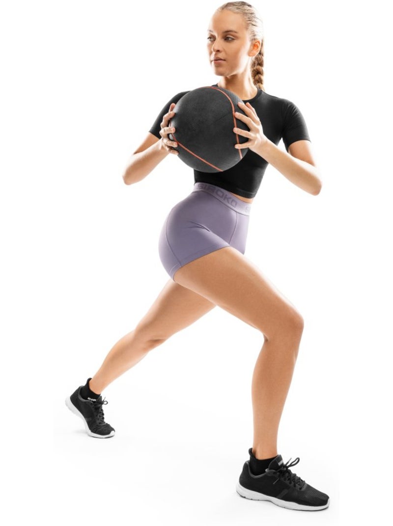 Pantaloncini corti aderenti da allenamento da donna fitness donna eyre Viola - Kiabi