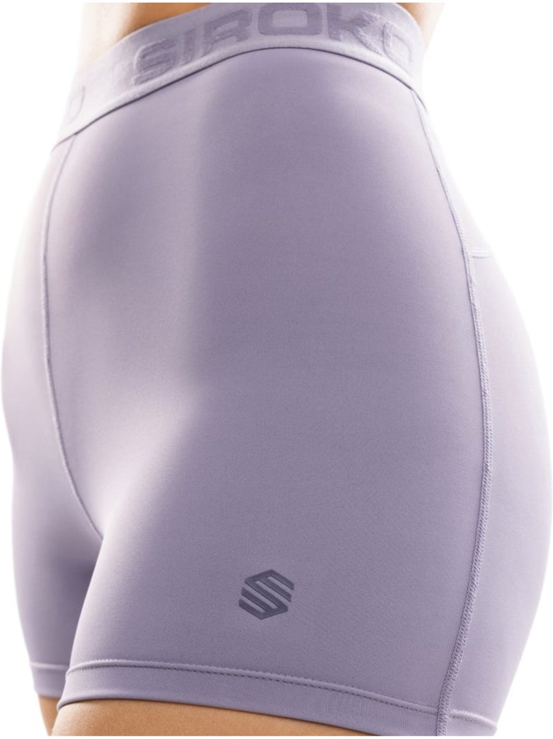 Pantaloncini corti aderenti da allenamento da donna fitness donna eyre Viola - Kiabi