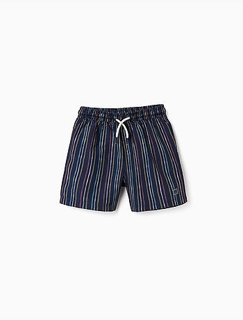 Pantaloncini da bagno a righe con coulisse