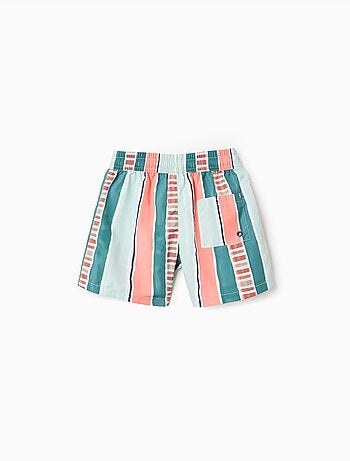 Pantaloncini da bagno a righe con coulisse