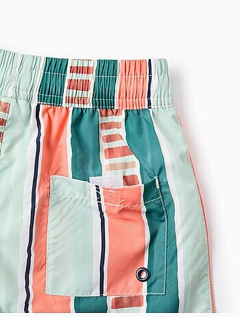 Pantaloncini da bagno a righe con coulisse