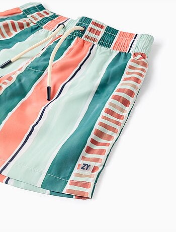 Pantaloncini da bagno a righe con coulisse