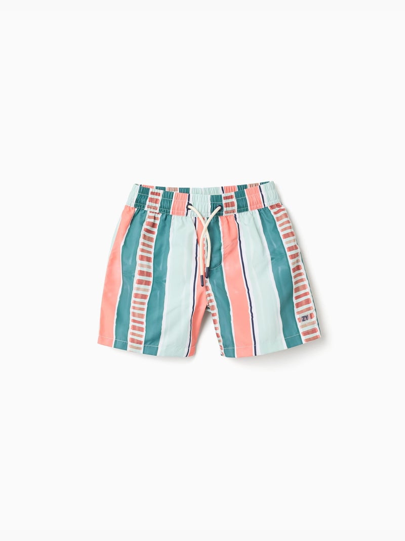 Pantaloncini da bagno a righe con coulisse Verde chiaro - Kiabi
