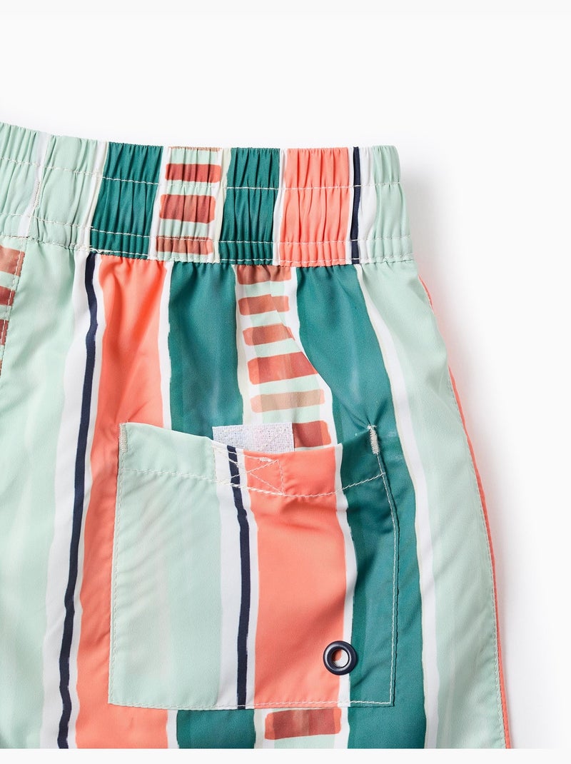 Pantaloncini da bagno a righe con coulisse Verde chiaro - Kiabi