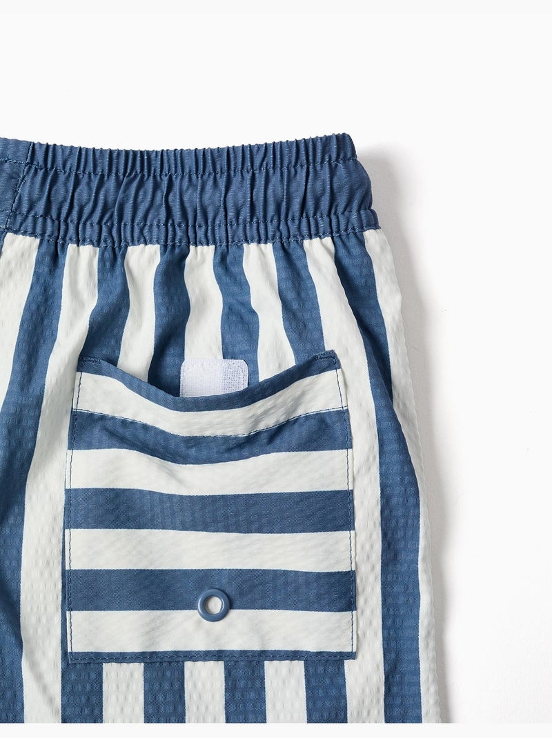 Pantaloncini da bagno a righe con coulisse You&Me Beige chiaro - Kiabi
