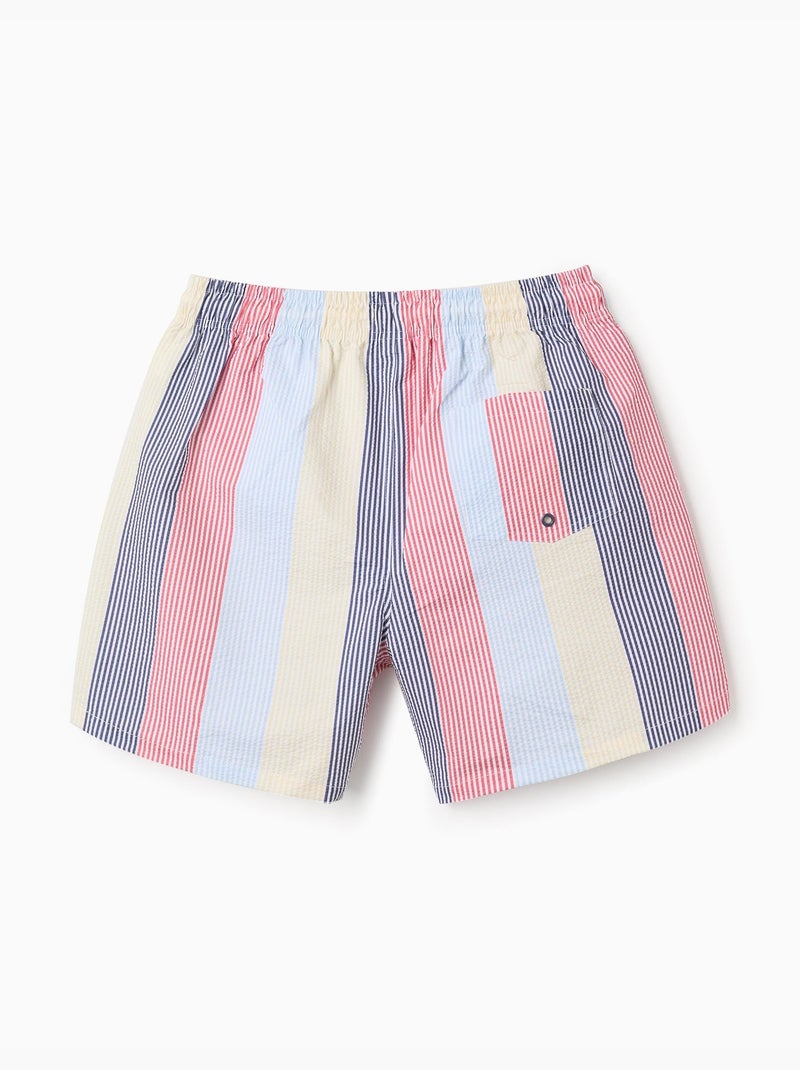Pantaloncini da bagno a righe con coulisse You&Me Rosso - Kiabi
