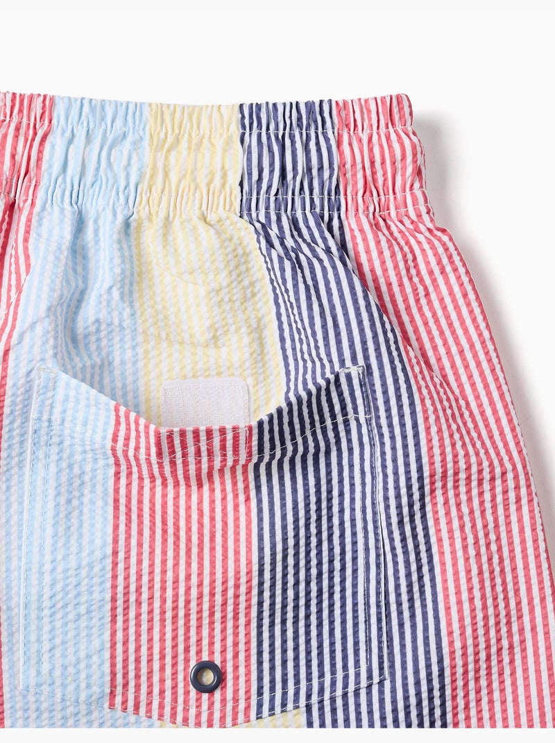Pantaloncini da bagno a righe con coulisse You&Me Rosso - Kiabi