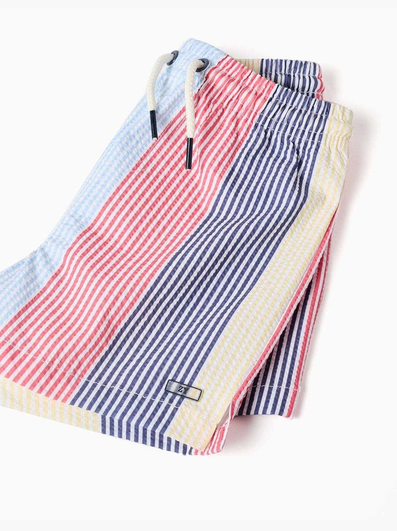 Pantaloncini da bagno a righe con coulisse You&Me Rosso - Kiabi
