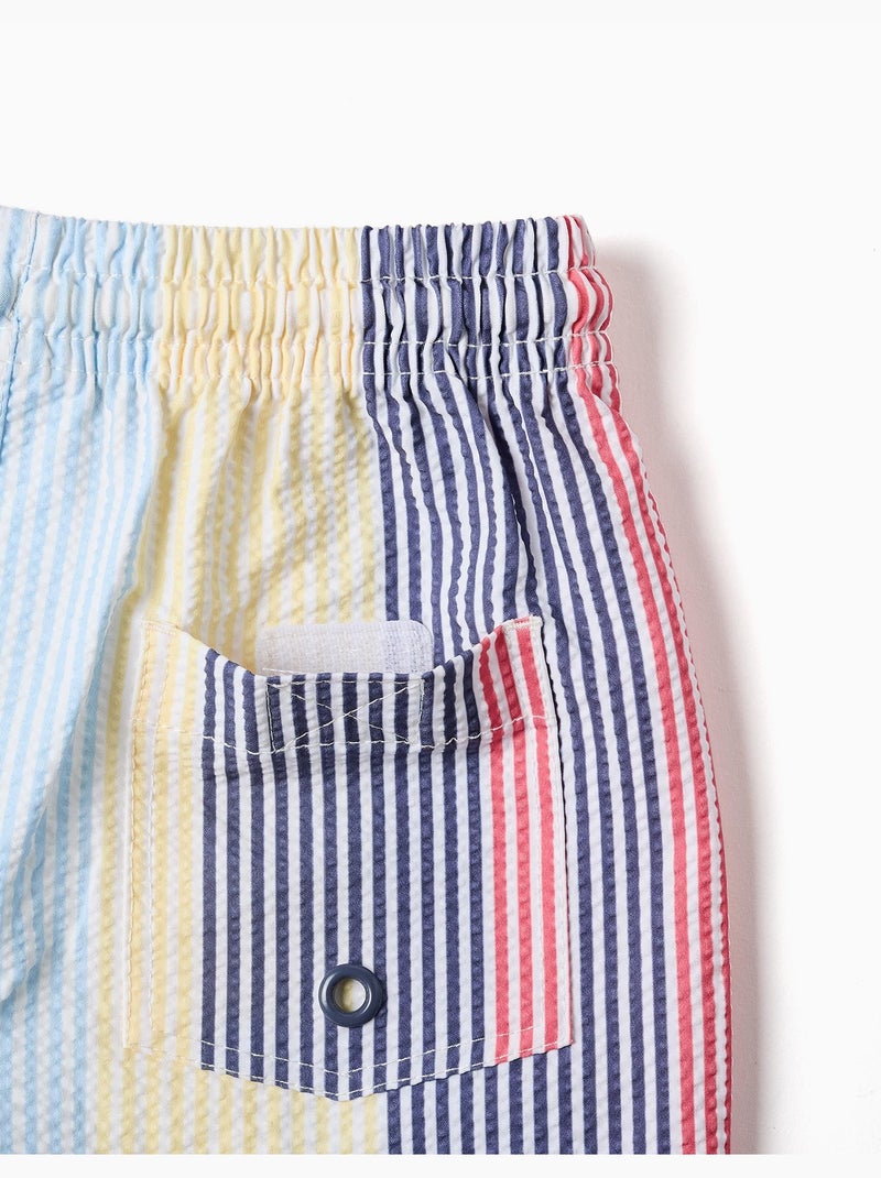 Pantaloncini da bagno a righe con coulisse You&Me Rosso - Kiabi