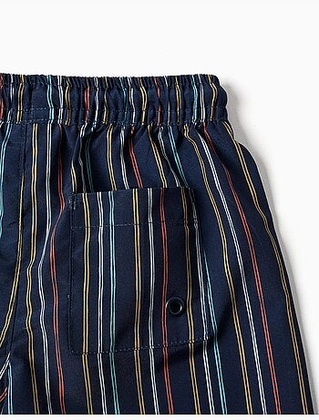Pantaloncini da bagno a righe con coulissee