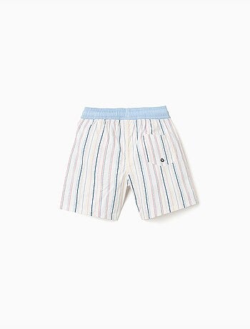 Pantaloncini da bagno a righe etniche e cintura con coulisse B&S