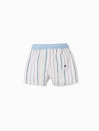 Pantaloncini da bagno a righe etniche e cintura con coulisse B&S