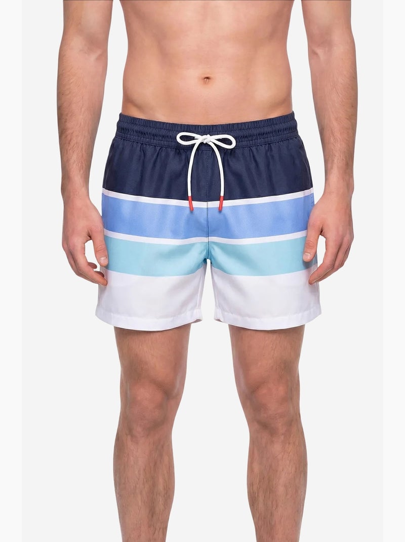 Pantaloncini da bagno a righe uomo penti Blu marino - Kiabi