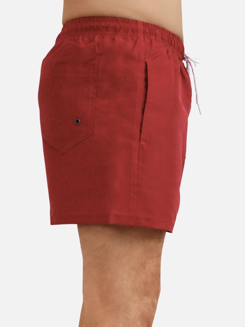 Pantaloncini da bagno a tinta unita Kebello Rosso - Kiabi