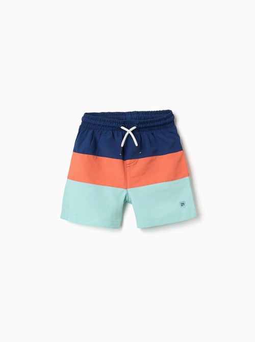 Pantaloncini da bagno con colour block e coulisse - Kiabi
