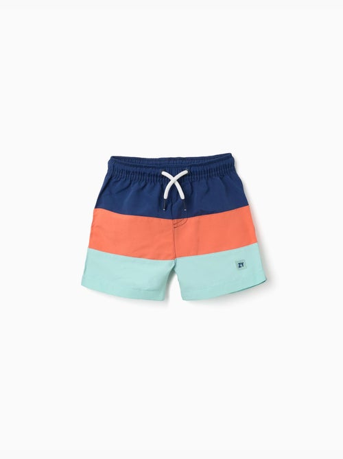 Pantaloncini da bagno con colour block e coulissee - Kiabi