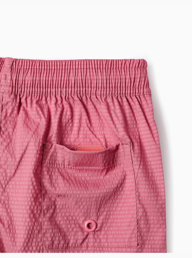 Pantaloncini da bagno con coulisse e tasca Rosa scuro - Kiabi