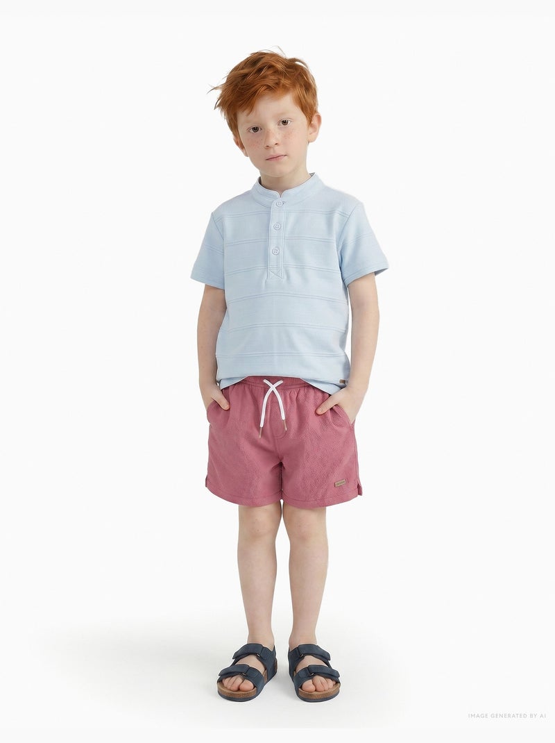 Pantaloncini da bagno con coulisse e tasca Rosa scuro - Kiabi