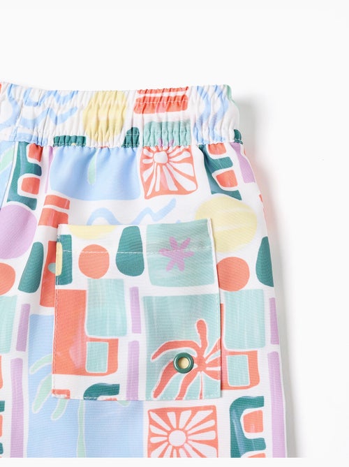 Pantaloncini da bagno con stampa colorata e coulisse - Kiabi