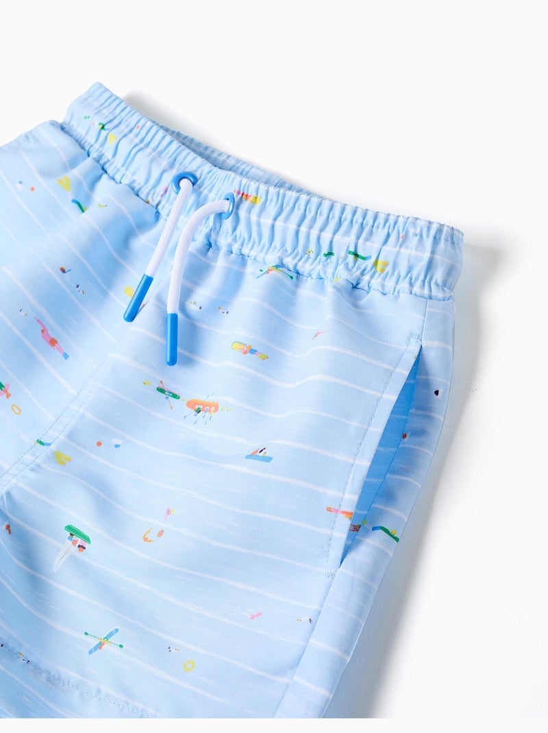 Pantaloncini da bagno stampati Carolina Celas x Zippy Blu chiaro - Kiabi
