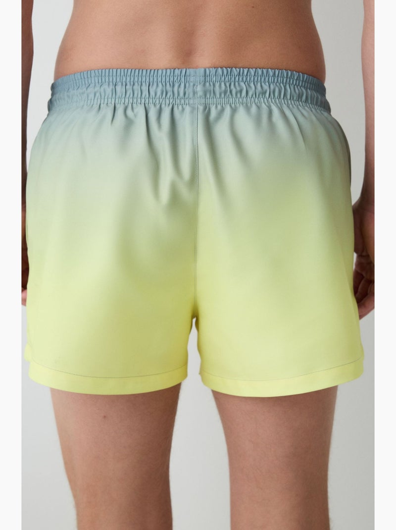 Pantaloncini da bagno uomo a righe sfumate penti Blu Giallo - Kiabi
