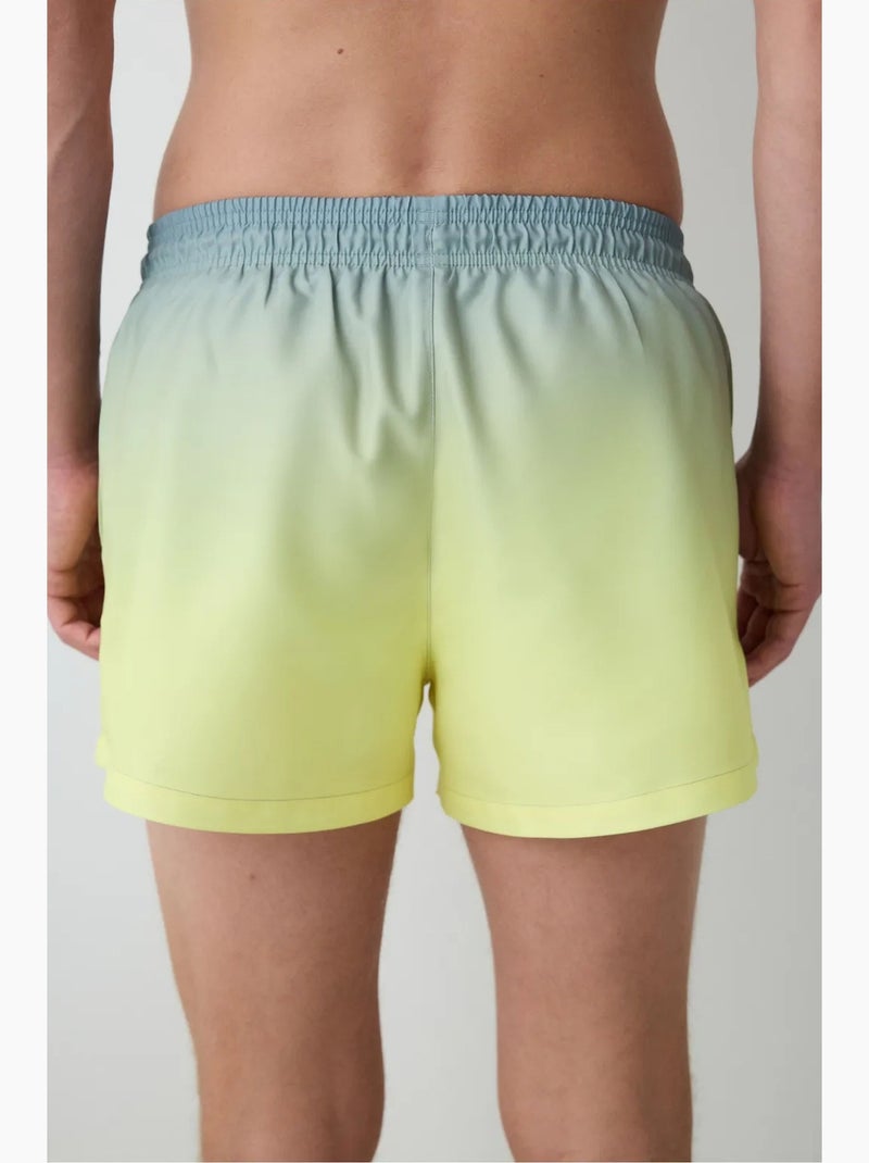 Pantaloncini da bagno uomo a righe sfumate penti Blu Giallo - Kiabi