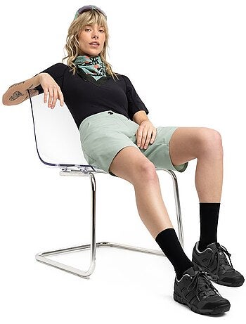 Pantaloncini da bikepacking da donna ciclismo donna turf gray