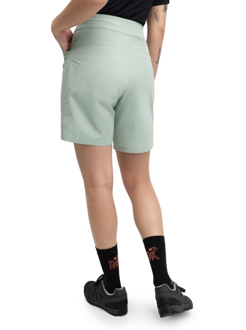 Pantaloncini da bikepacking da donna ciclismo donna turf gray Verde - Kiabi