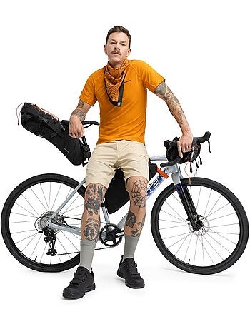 Pantaloncini da bikepacking da uomo ciclismo uomo daytrip camel