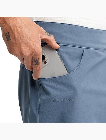 Pantaloncini da bikepacking da uomo ciclismo uomo daytrip indigo