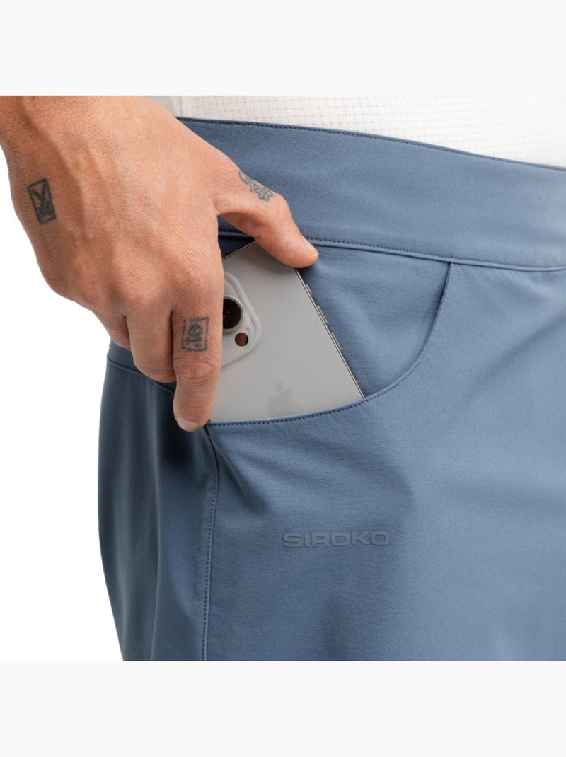 Pantaloncini da bikepacking da uomo ciclismo uomo daytrip indigo Blu - Kiabi