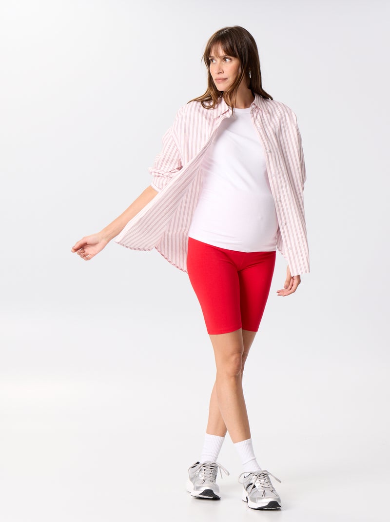 Pantaloncini da ciclista premaman Rosso - Kiabi