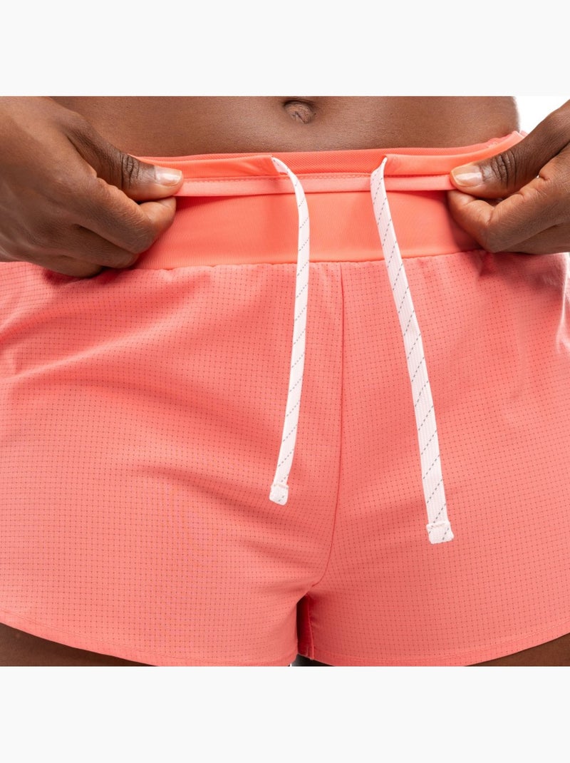 Pantaloncini da corsa 2 in 1 da donna fitness donna alloy coral Rosa - Kiabi