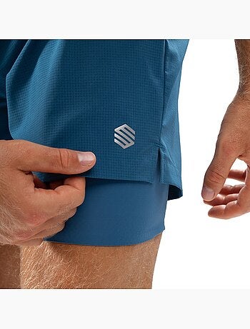 Pantaloncini da corsa 2 in 1 da uomo fitness uomo admix