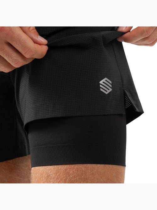Pantaloncini da corsa 2 in 1 da uomo fitness uomo admix - Kiabi