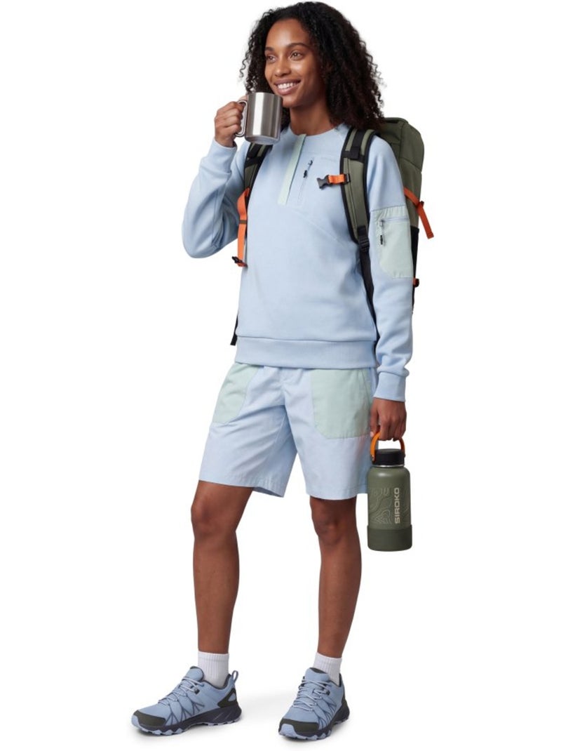 Pantaloncini da escursionismo idrorepellenti da donna escursionismo donna solara Blu - Kiabi