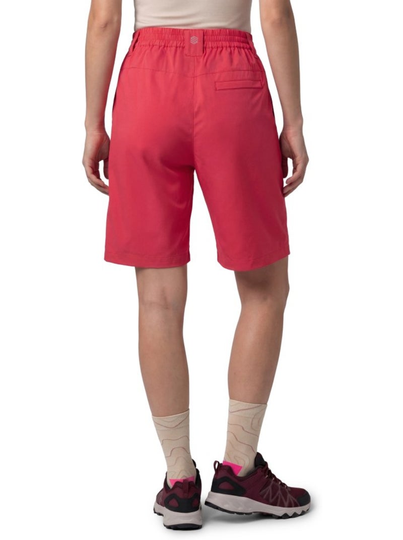 Pantaloncini da escursionismo idrorepellenti da donna escursionismo donna solara Rosa - Kiabi