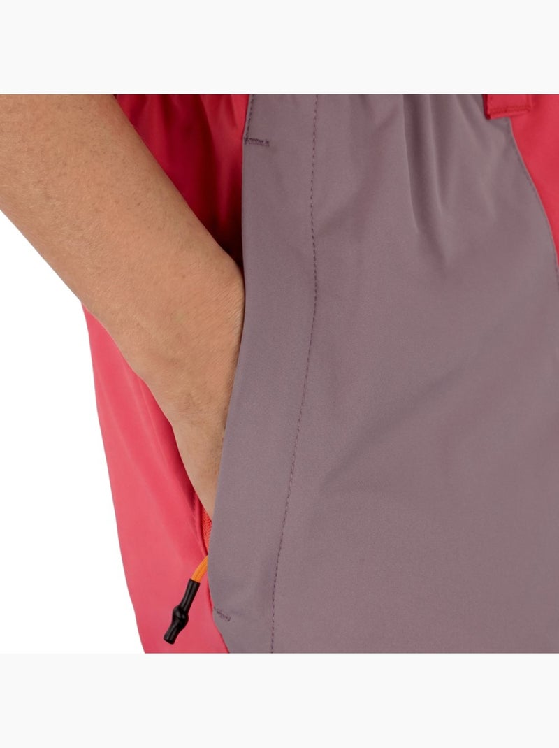 Pantaloncini da escursionismo idrorepellenti da donna escursionismo donna solara Rosa - Kiabi