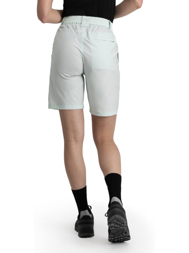 Pantaloncini da escursionismo idrorepellenti da donna escursionismo donna solara Verde - Kiabi