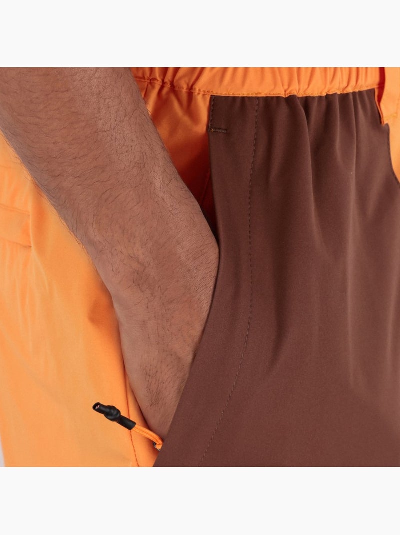Pantaloncini da escursionismo idrorepellenti da uomo escursionismo uomo range or Arancione - Kiabi