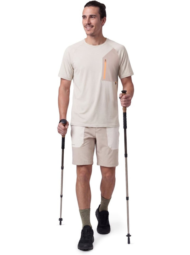 Pantaloncini da escursionismo idrorepellenti da uomo escursionismo uomo range sa Beige - Kiabi